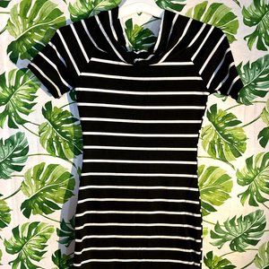 Black & White Off Shoulder  Dress